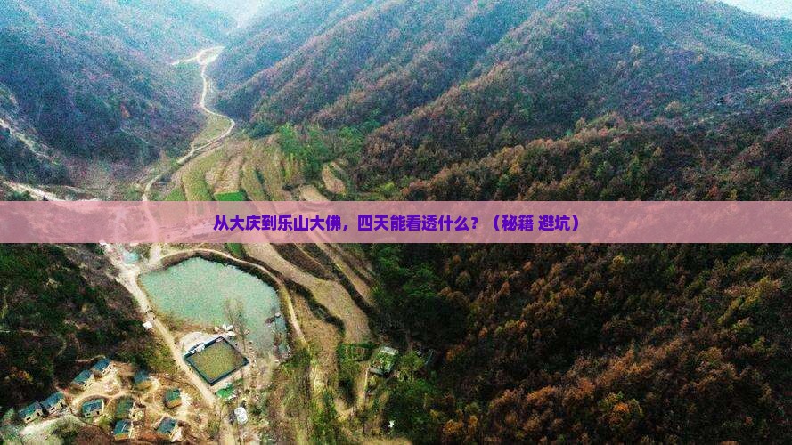 大庆去四川乐山大佛四日游