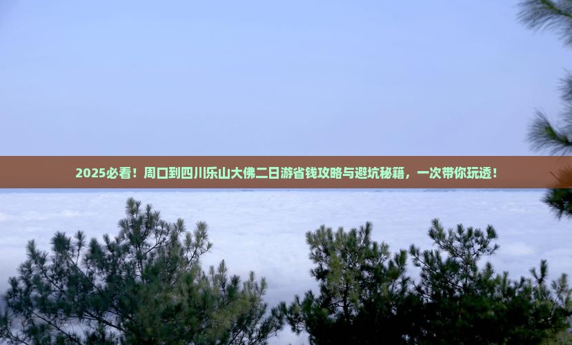 周口到四川乐山大佛二日游