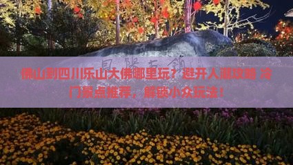 佛山到四川乐山大佛哪里玩