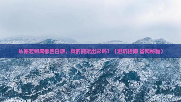德宏去四川成都四日游