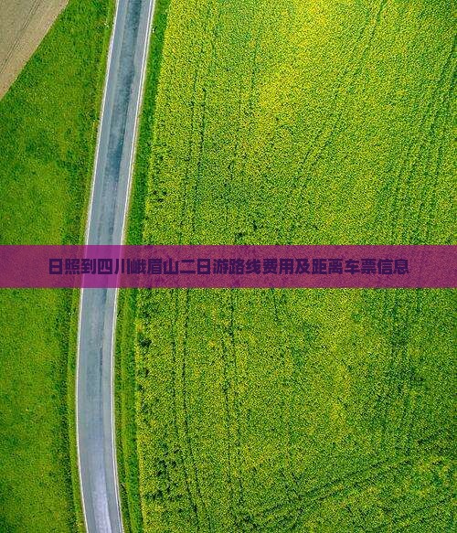 日照到四川峨眉山二日游