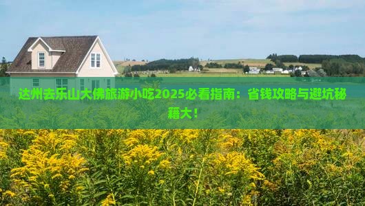 达州去四川乐山大佛旅游小吃