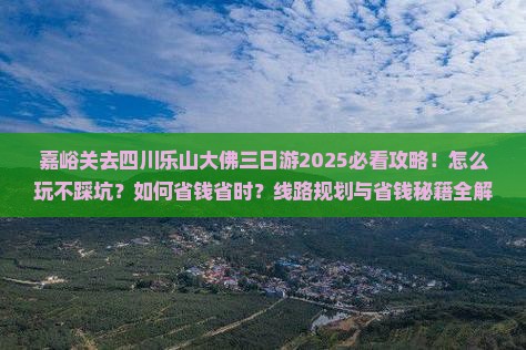嘉峪关去四川乐山大佛三日游