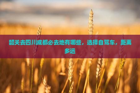 韶关去四川成都必去地