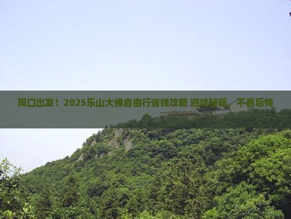 周口去四川乐山大佛自由行