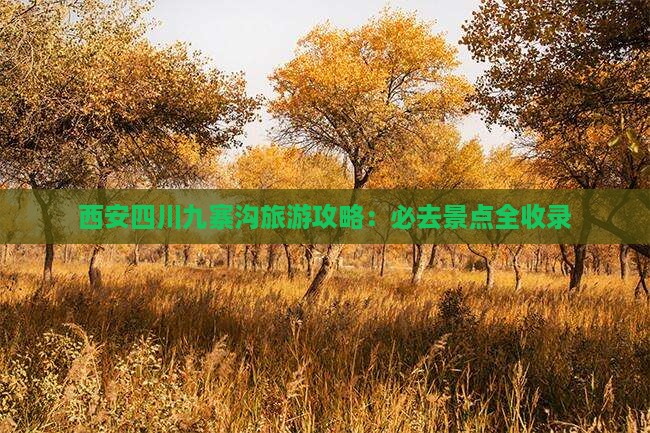 西安去四川九寨沟必去地