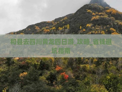 和县去四川黄龙四日游