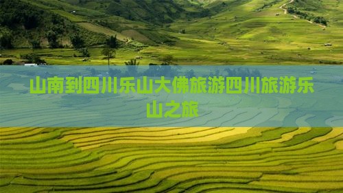 山南到四川乐山大佛自由团