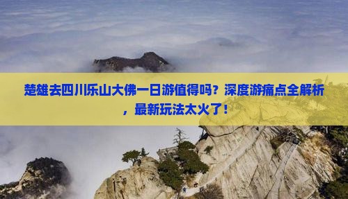 楚雄去四川乐山大佛一日