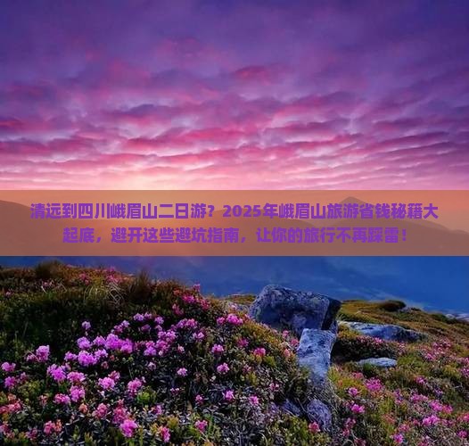 清远到四川峨眉山二日游