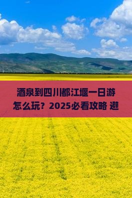 酒泉到四川都江堰一日