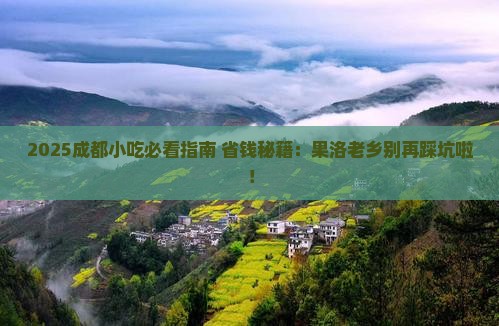 果洛去四川成都旅游小吃