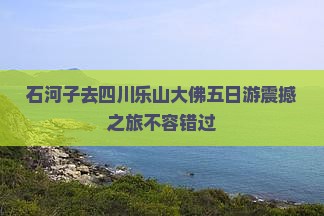 石河子去四川乐山大佛五日游