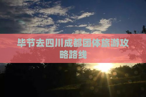 毕节去四川成都团体旅游