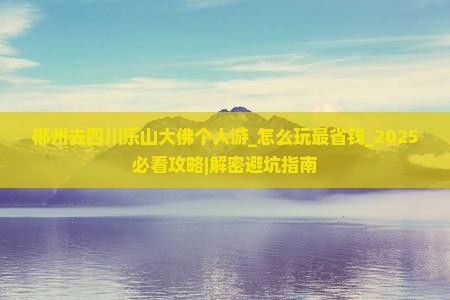 郴州去四川乐山大佛个人游