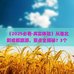 淮北去四川成都景点