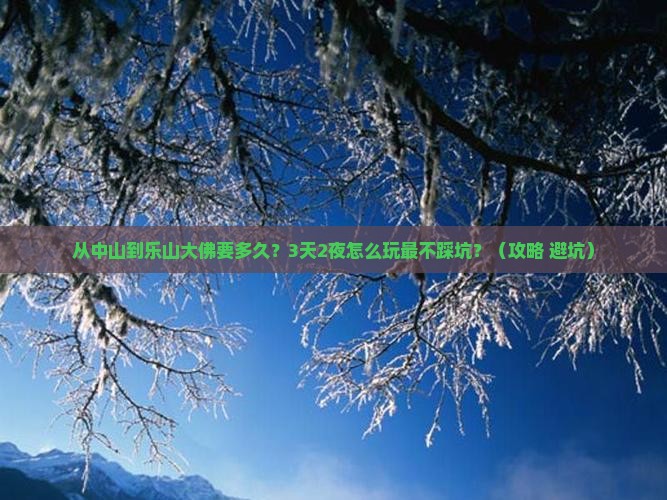 中山去四川乐山大佛攻略