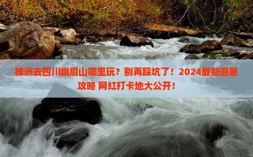 株洲去四川峨眉山哪里玩