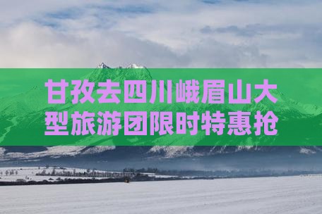 甘孜去四川峨眉山大型旅游团