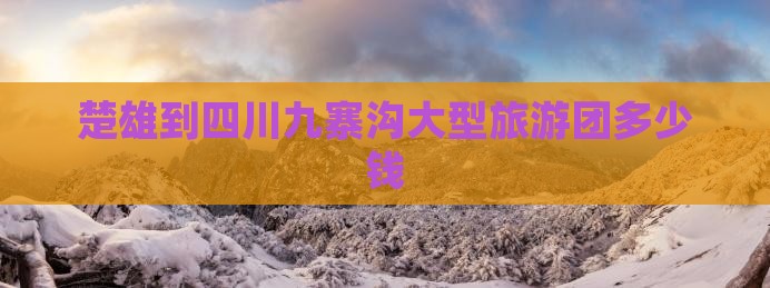 楚雄到四川九寨沟大型旅游团