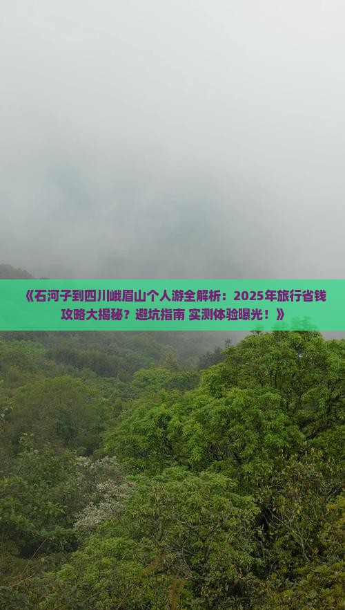石河子到四川峨眉山个人游