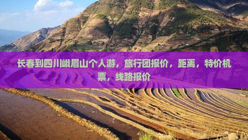 长春到四川峨眉山个人游