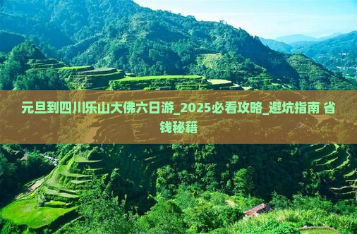元旦到四川乐山大佛六日游