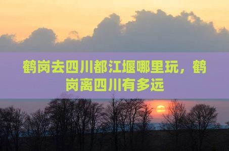 鹤岗去四川都江堰哪里玩