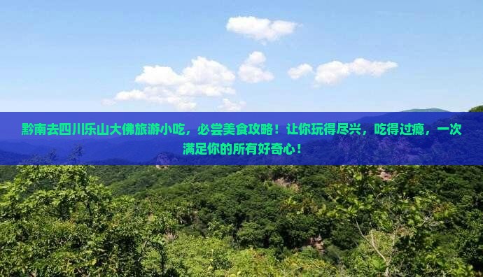 黔南去四川乐山大佛旅游小吃