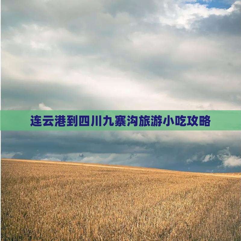连云港到四川九寨沟旅游小吃