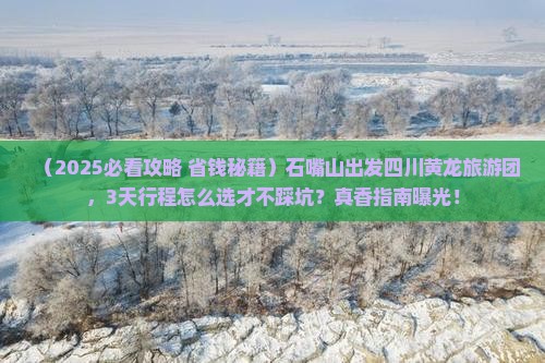 石嘴山到四川黄龙大型旅游团