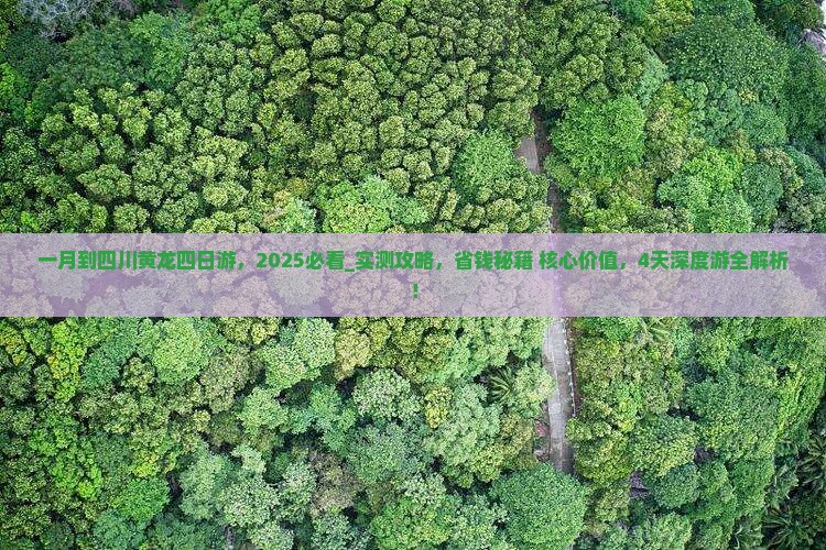 一月到四川黄龙四日游