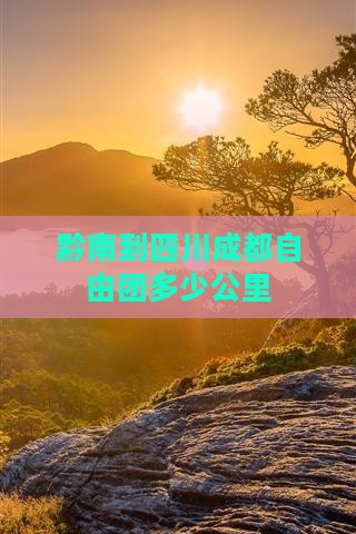 黔南到四川成都自由团