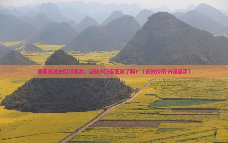 昆明去四川黄龙旅游小吃