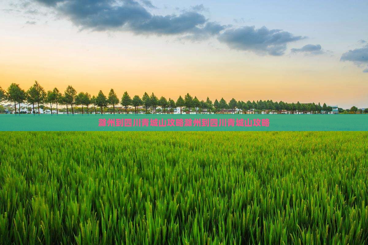 滁州到四川青城山攻略