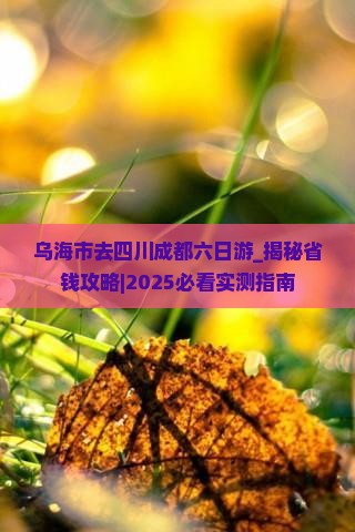 乌海市去四川成都六日游