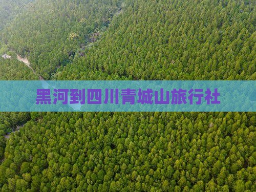 黑河到四川青城山旅行社