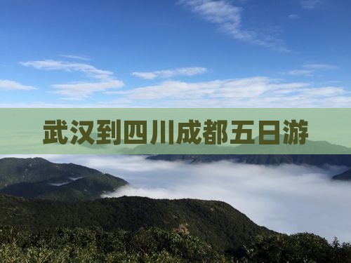 武汉到四川成都五日游