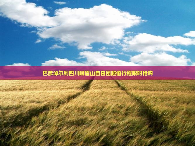 巴彦淖尔到四川峨眉山自由团