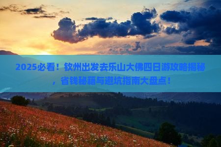 钦州去四川乐山大佛四日游