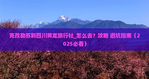 克孜勒苏到四川黄龙旅行社