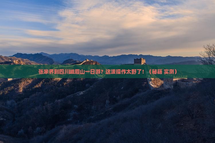 张家界去四川峨眉山一日