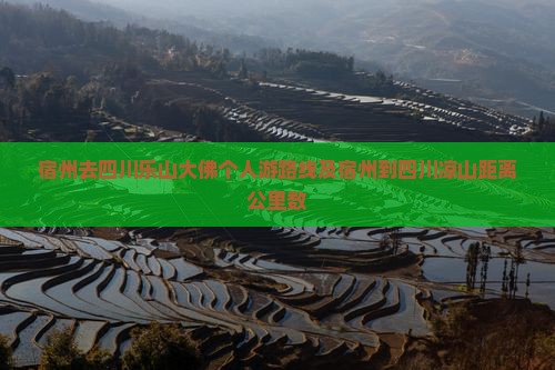 宿州去四川乐山大佛个人游