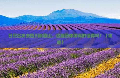 日照去四川峨眉山团体旅游