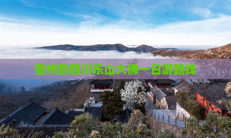 衢州到四川乐山大佛一日