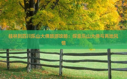 桂林到四川乐山大佛景点
