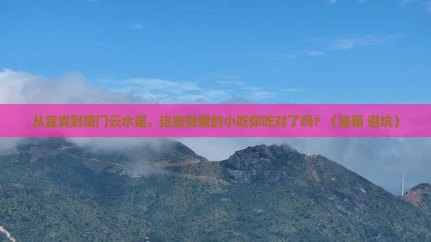宜宾到厦门云水谣旅游小吃