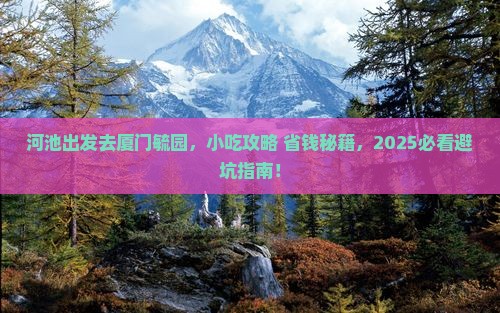 河池去厦门毓园旅游小吃