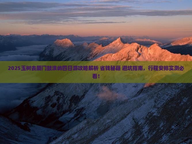 玉树去厦门鼓浪屿四日游