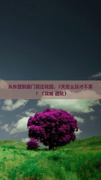东营去厦门菽庄花园七日游